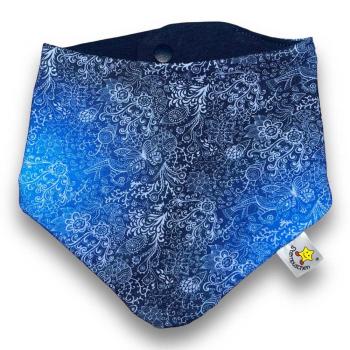 Wende Halstuch Ornamente blau